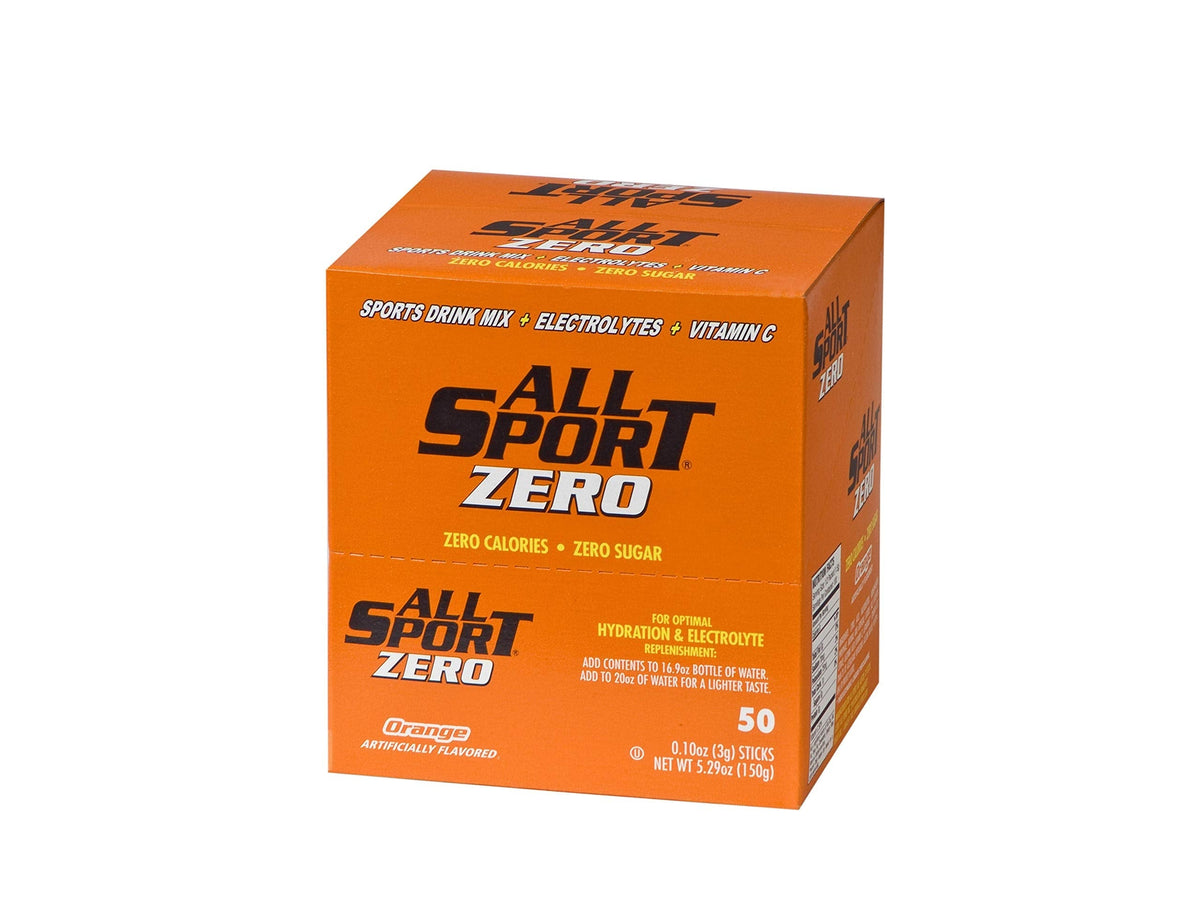 All Sport Powder Hydration Sticks – Zero Calorie Electrolyte Drink Mix, Orange, 50 Count