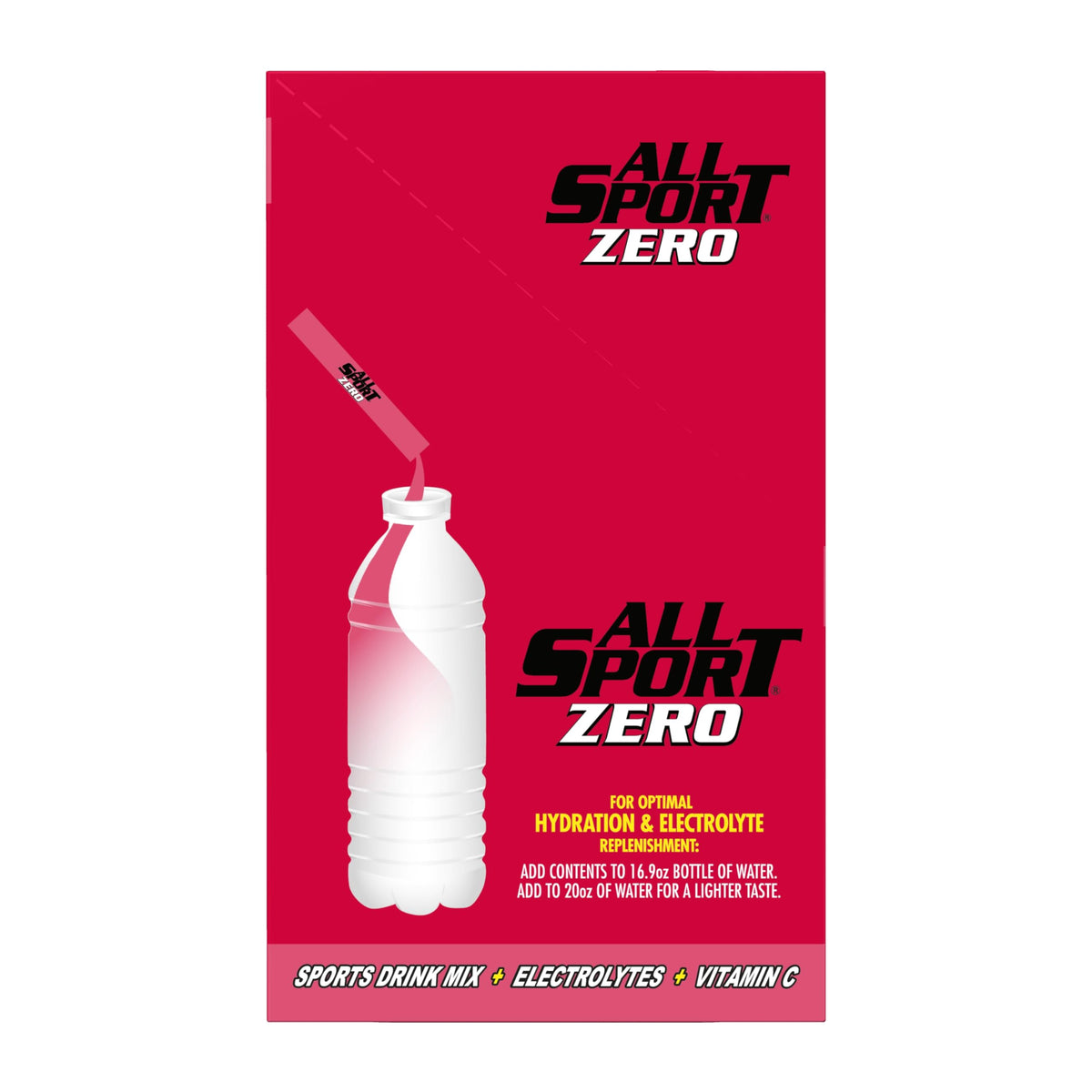 All Sport Powder Hydration Sticks – Zero Calorie Sugar-Free Electrolyte Drink, Fruit Punch, 50 Ct