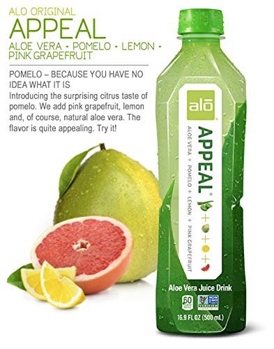 ALO Aloe Vera Juice Drink APPEAL: Pomelo + Grapefruit + Lemon | 16.9 fl oz x12