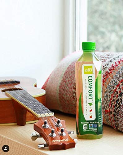 ALO Comfort Watermelon & Peach Aloe Vera Juice Drink – 16.9 fl oz, 12-Pack