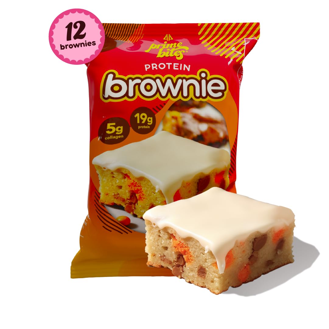 Prime Bites Protein Brownie by Alpha Prime Supplements | 19g Protein, 5g Collagen, Low Sugar