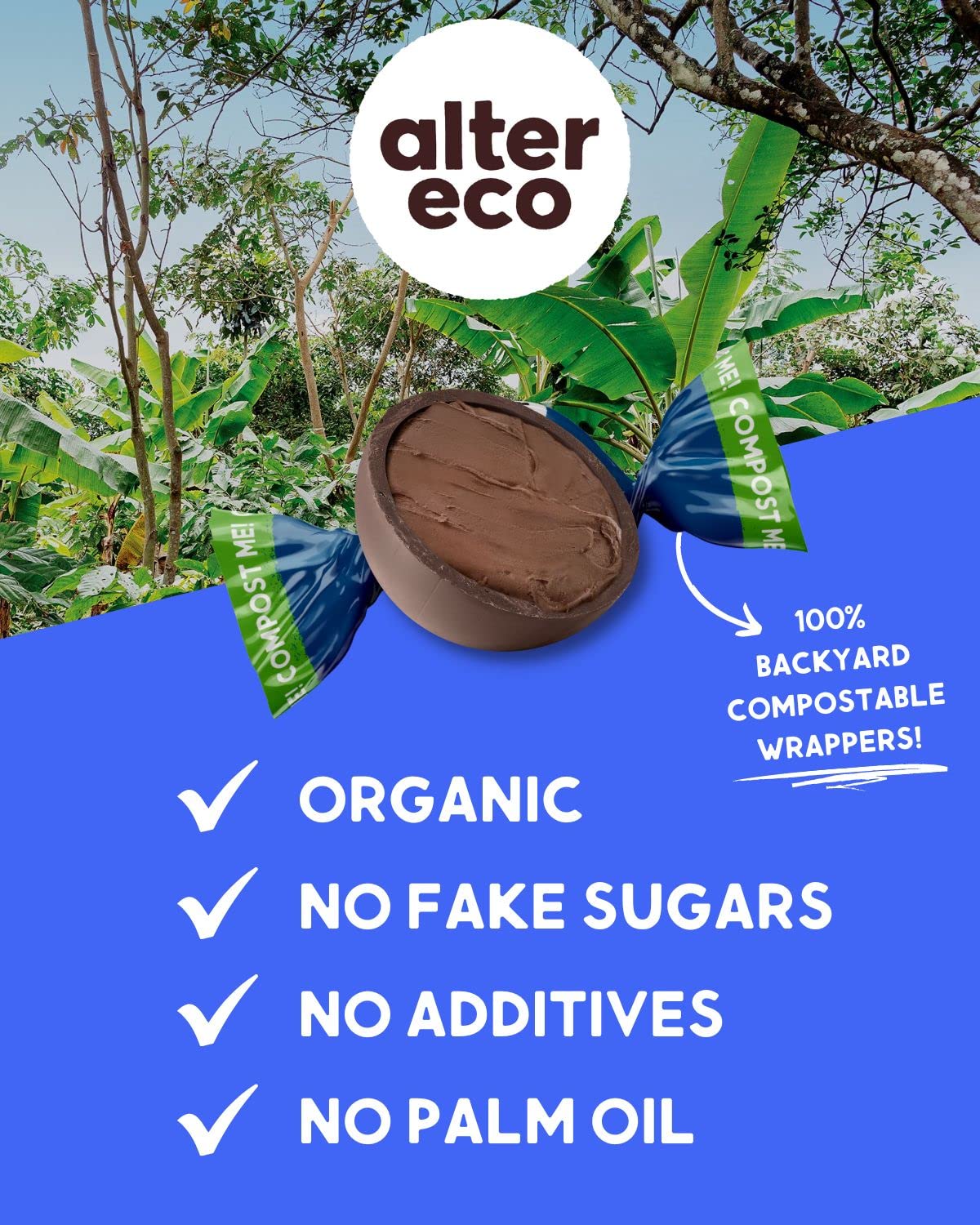 Alter Eco SuperDark Truffles | Pure Dark Cocoa, Organic & Fair Trade, Non-GMO, Gluten Free - 60 Truffles