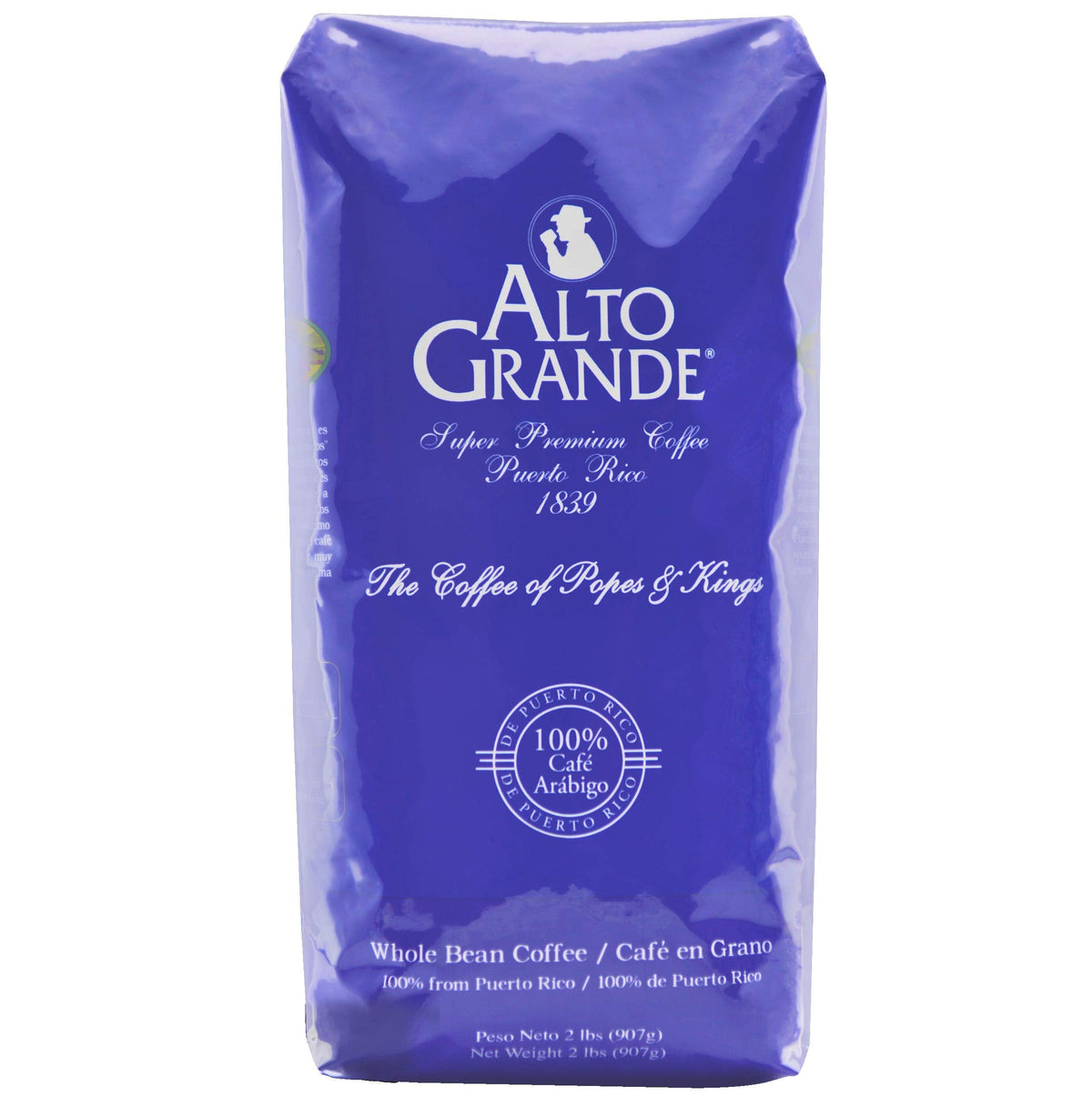 Alto Grande Premium Coffee Whole Bean - 2 Lbs - Rich Aroma & Full Body