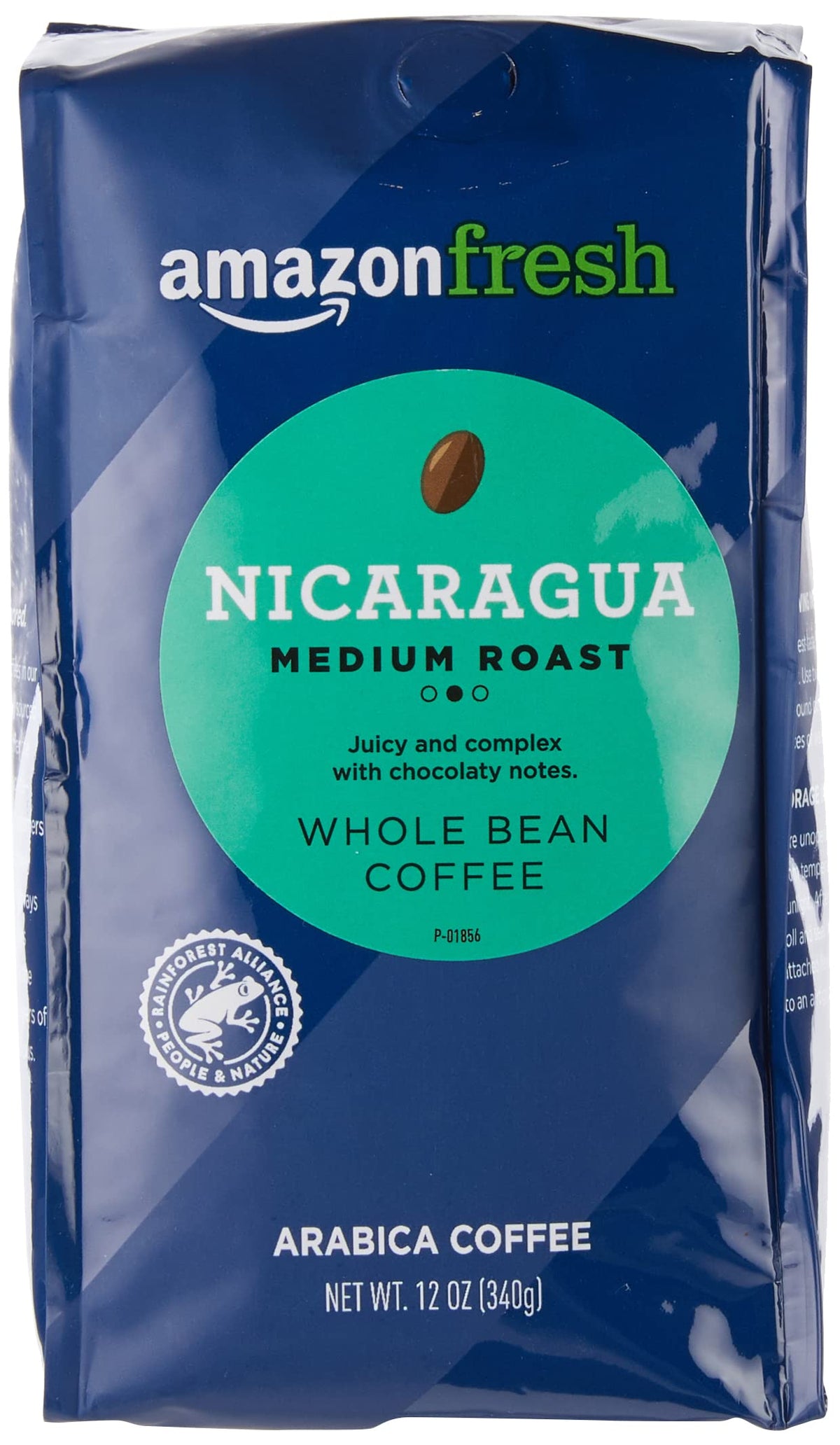 Amazon Fresh Nicaragua Whole Bean Coffee — Medium Roast, 12 oz (Pack of 3) | 100% Arabica, Single-Origin