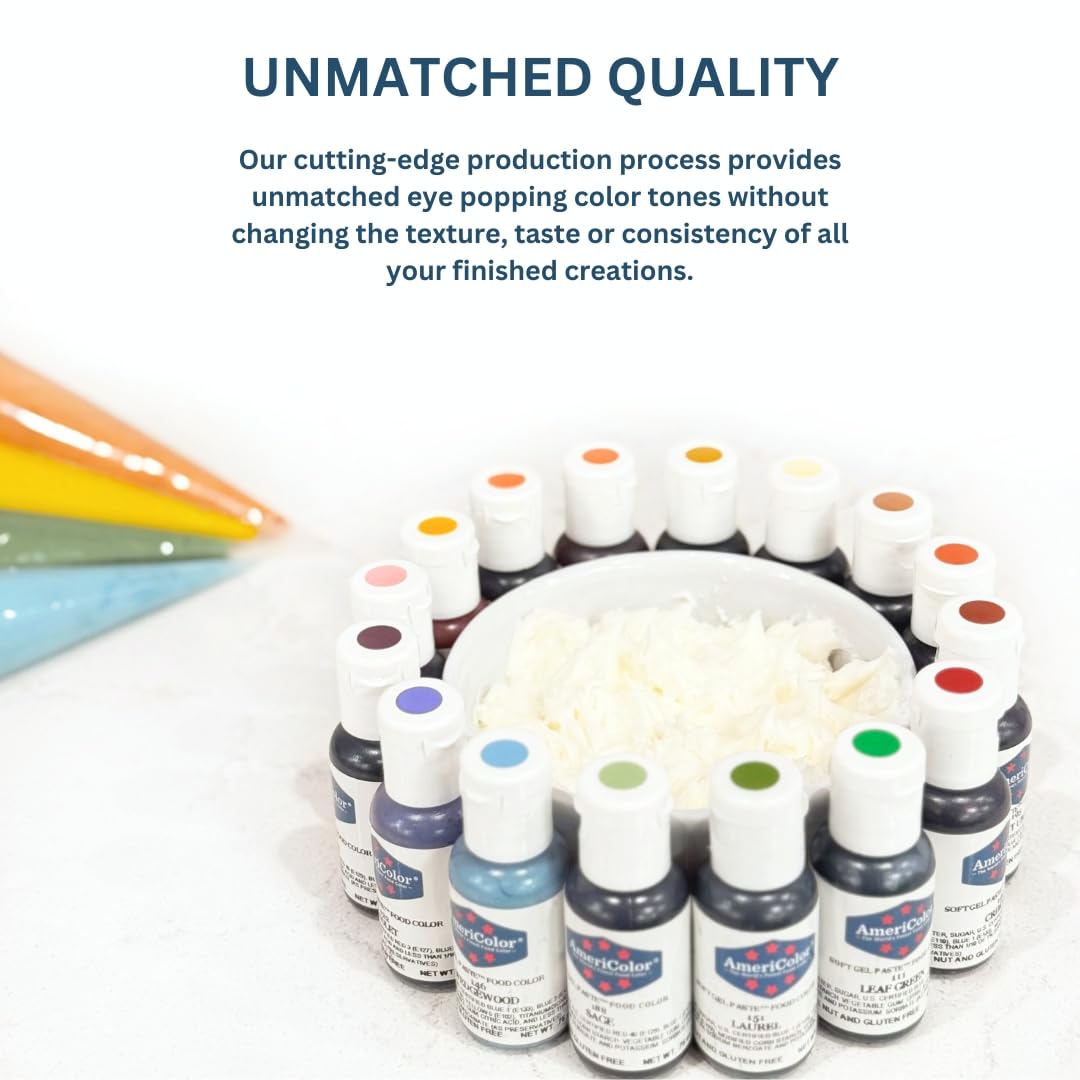 AmeriColor Student Kit - 12 Soft Gel Paste Colors (.75 oz) | Food Coloring Set