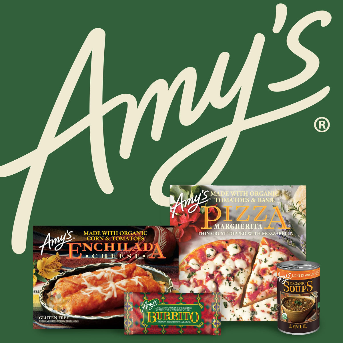 Amy's Organic Light in Sodium Lentil Vegetable Soup – Gluten Free, Vegan, 14.5 oz (12 Pack)