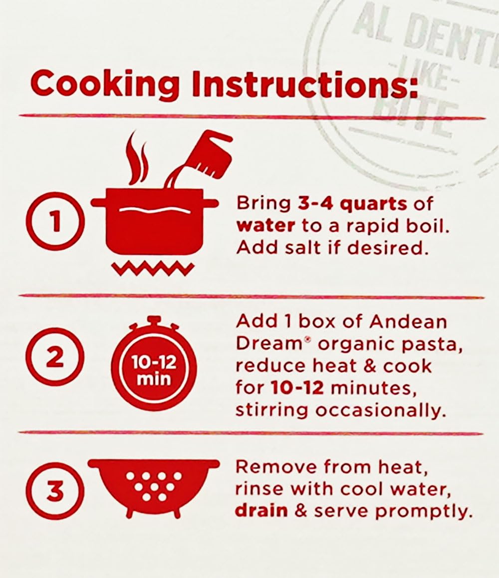 Andean Dream Org Spaghetti Quinoa Pasta Gluten Free – 8 oz Pack of 12