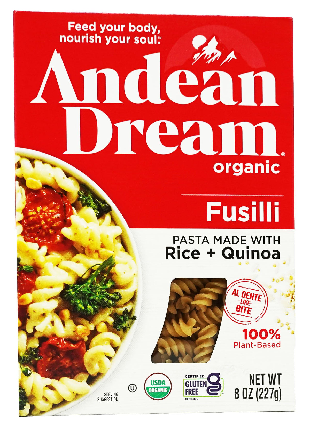 Andean Dream Organic Quinoa Fusilli Pasta, 8 oz – Gluten Free, High Protein & Fiber (12 per Case)