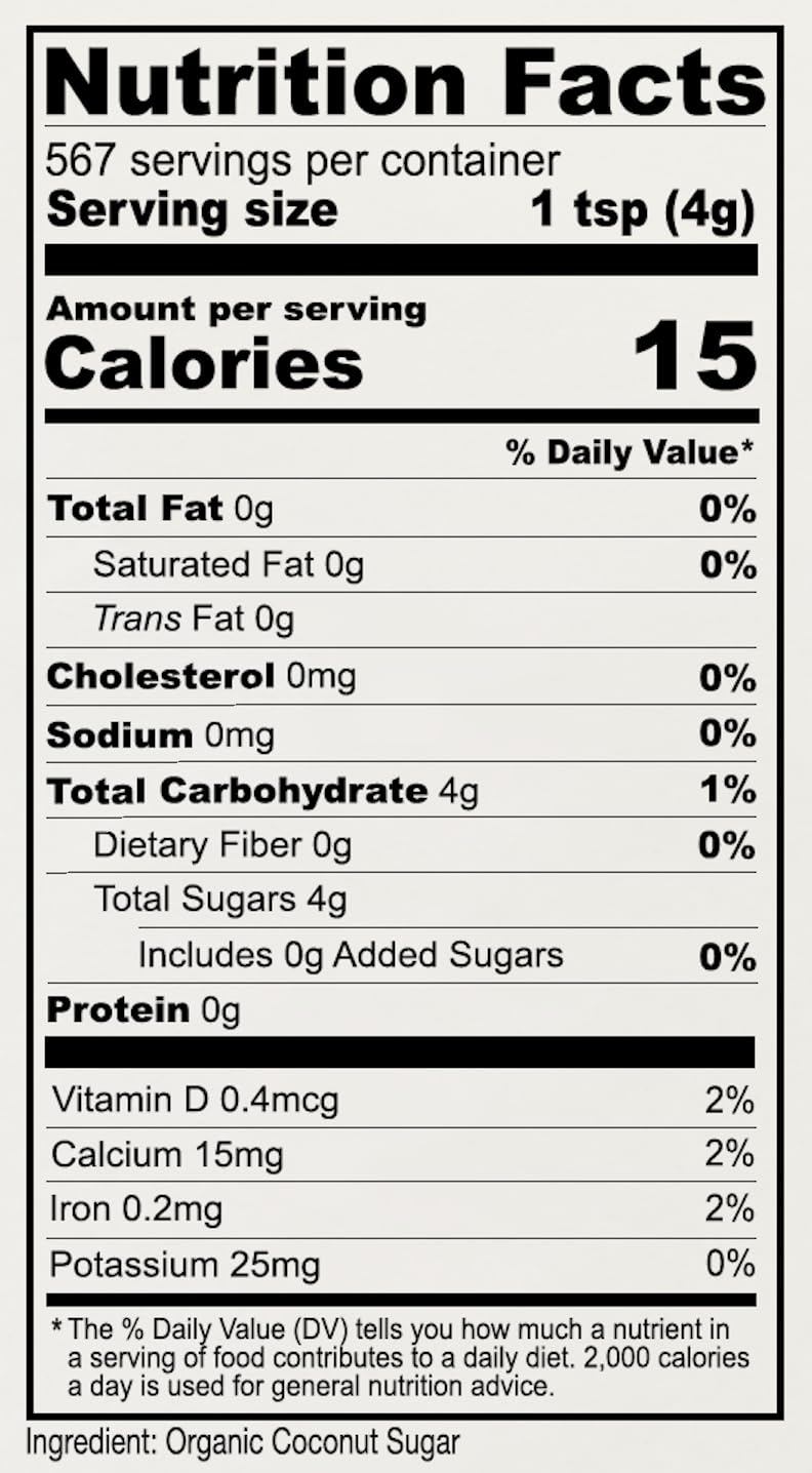 Anthony's Organic Coconut Sugar 5lb – Non-GMO, Gluten Free, 1:1 Sugar Substitute