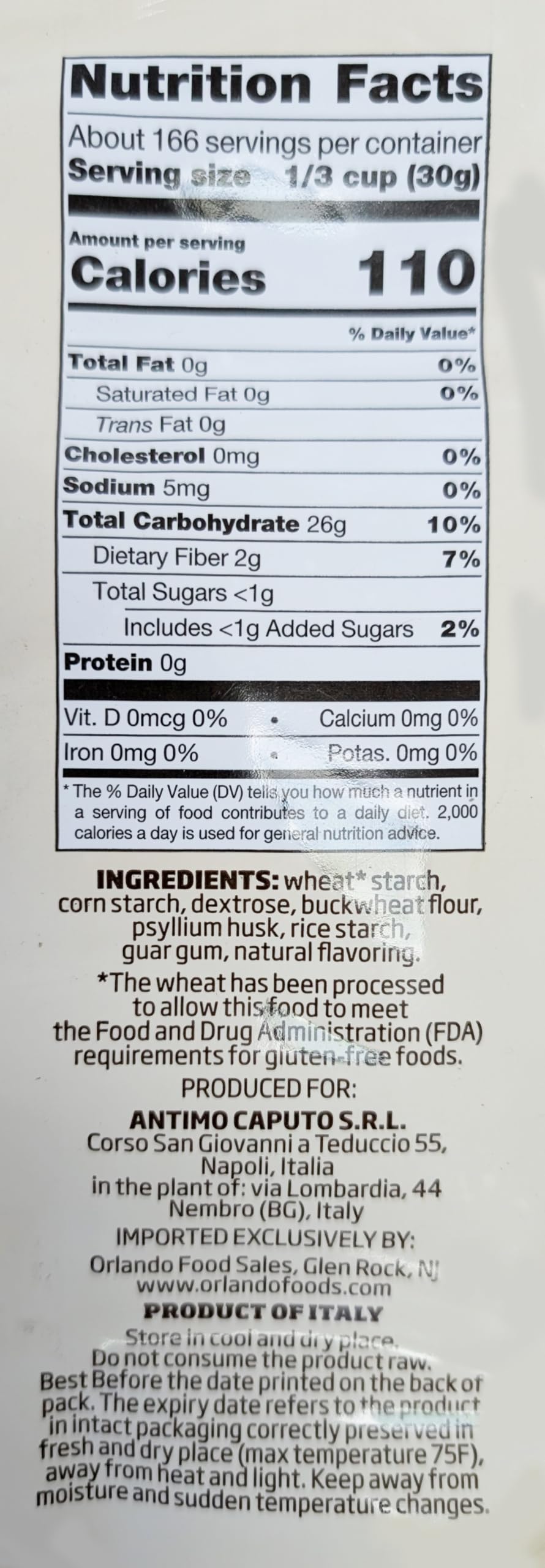 Antimo Caputo Gluten Free Pizza Flour 11 lb Bulk – All-Natural Multi-Purpose GF Flour for Pizza, Bread & Pasta