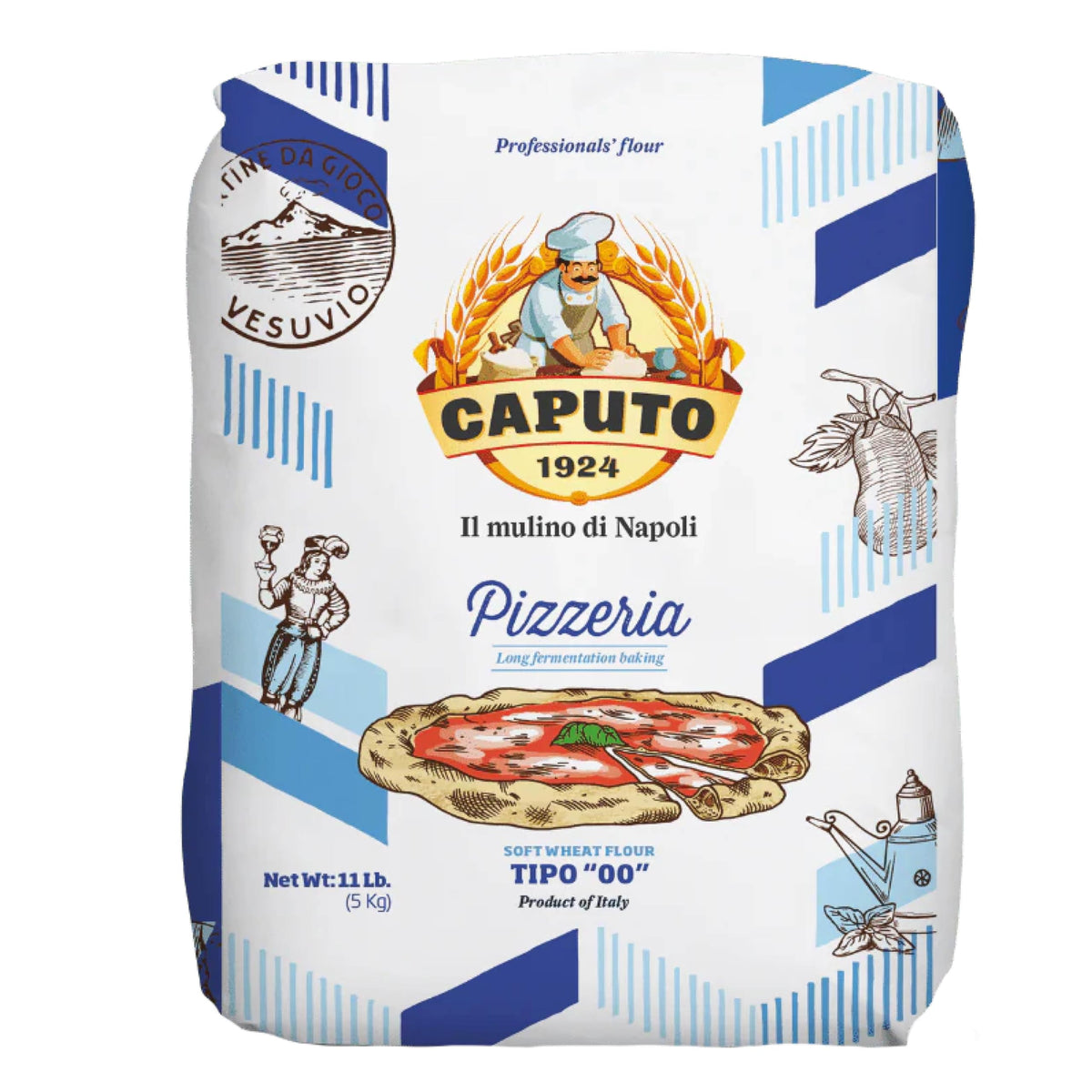 Antimo Caputo Pizzeria Flour Blue – 11 lb Tipo 00 Flour for Neapolitan Pizza Dough