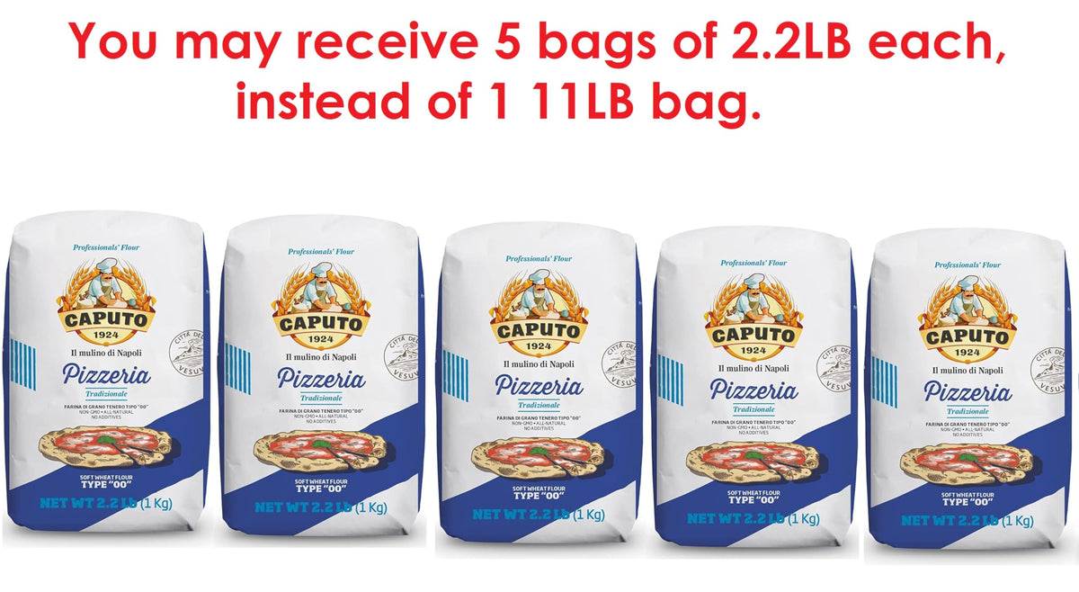 Antimo Caputo Pizzeria Flour Blue – 11 lb Italian 00 Flour for Neapolitan Pizza Dough