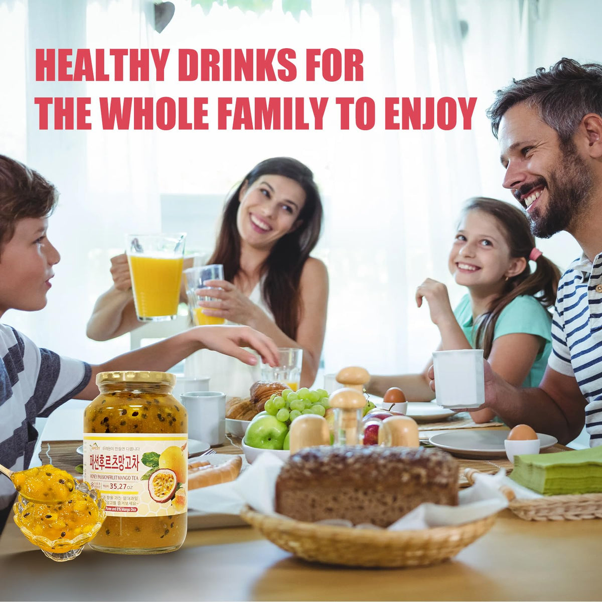 Apexy Korean Honey Passionfruit Mango Tea – Real Fruit, No Artificial Colors