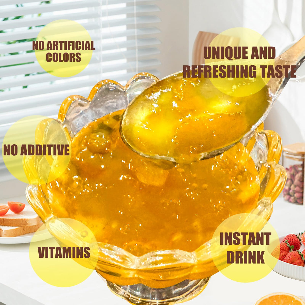 Apexy Korean Honey Peach Oolong Tea – Real Fruit, No Artificial Colors | Premium 35.27oz (1kg)