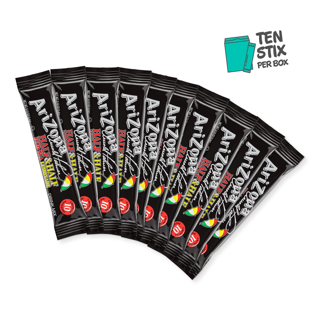 AriZona Arnold Palmer Stix – On-the-Go Half Tea Half Lemonade Powder Mix, 120 Count (Pack of 12)
