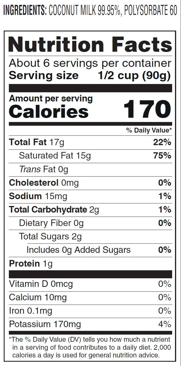 Aroy-D Coconut Milk 16.9 Fl Oz (500ml) Pack of 6 – 99.95% Coconut Milk, Vegan & BPA-Free