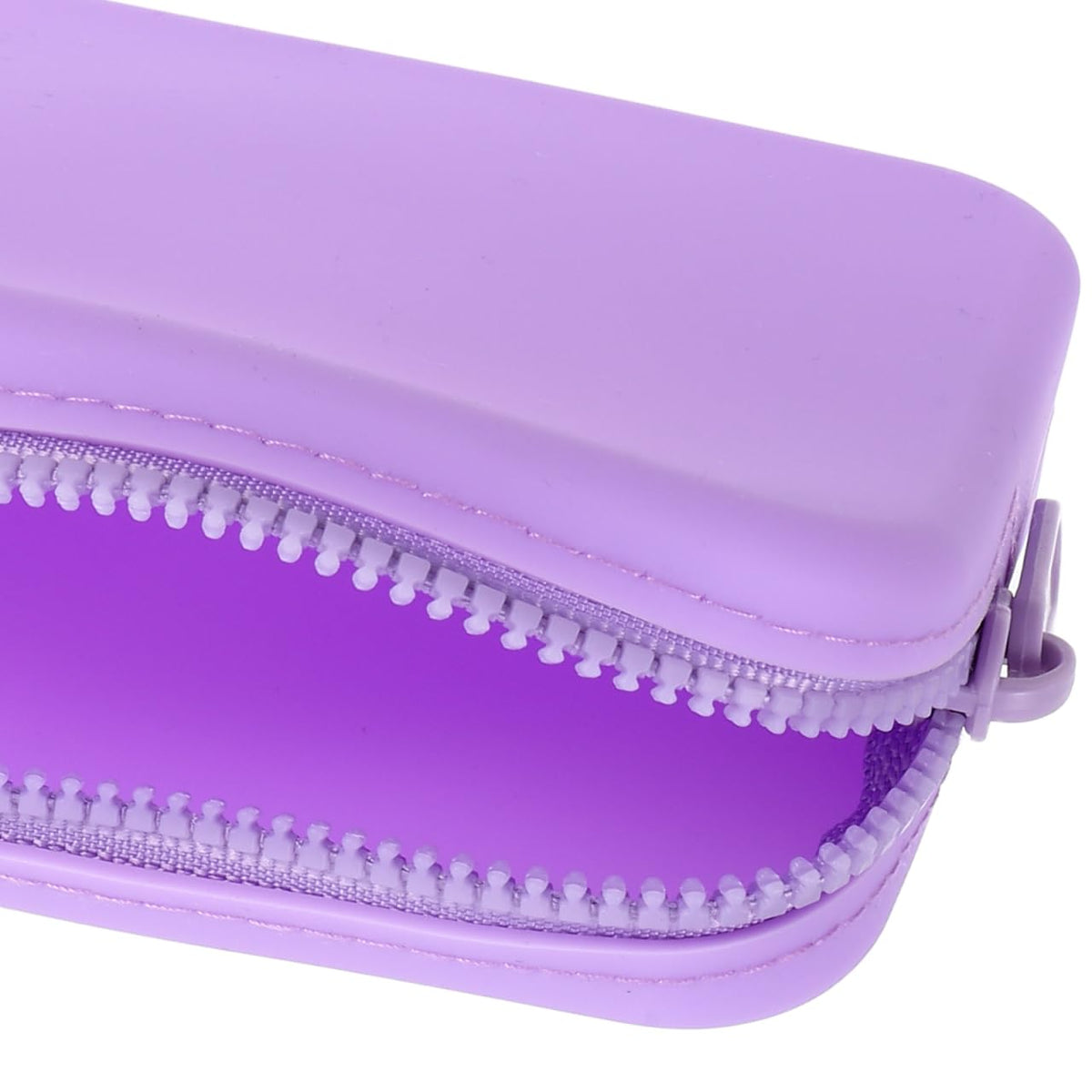 ARTIBETTER Silicone Makeup Bag Zippered Small Portable Waterproof Cosmetic Pouch Travel Organizer Purple Storage Case for Toiletries and Accessories