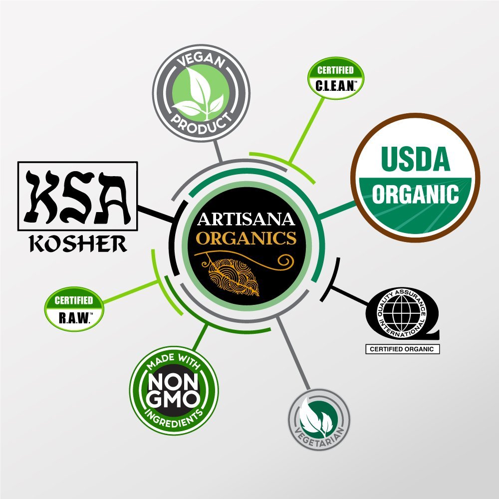 Artisana Organics Raw Cashew Butter 14oz Jar (2 Pack) – USDA Organic, No Sugar Added, Vegan & Paleo, Non-GMO