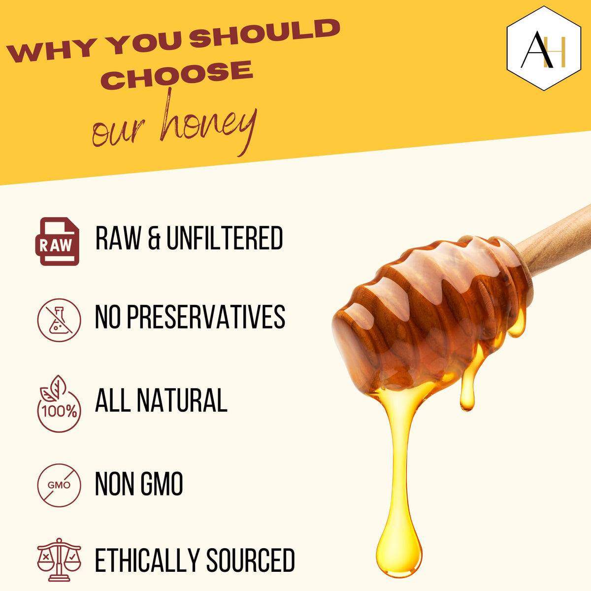 Arvoli Bulk Honey – 6 Lbs Raw Wildflower Honey in Half-Gallon Jug