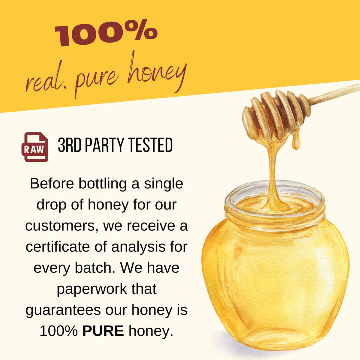 Arvoli Bulk Honey – 6 Lbs Raw Wildflower Honey in Half-Gallon Jug