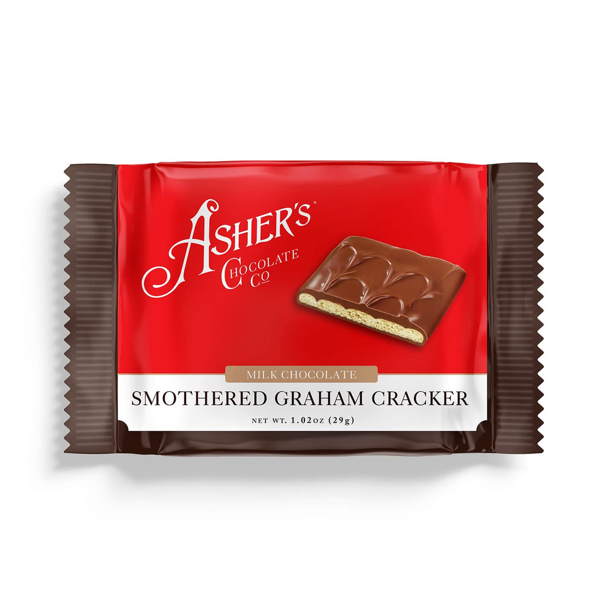 Asher's Chocolates Chocolate Covered Grahams – Milk Chocolate, 18 Count