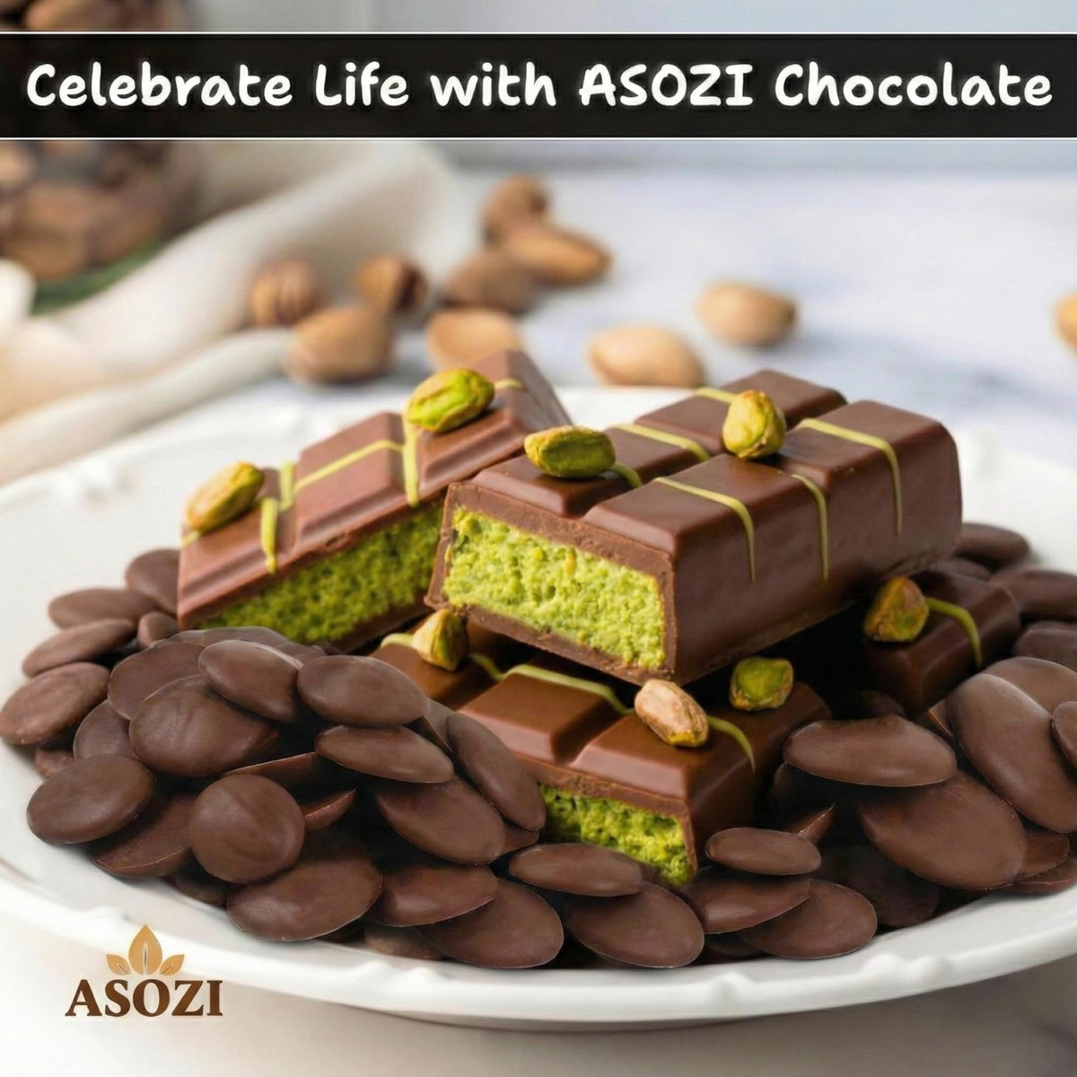 ASOZI Milk Chocolate Melting Wafers – 5 lb Bulk, Smooth Melt for Dipping, Coating & Dubai Chocolate Bars
