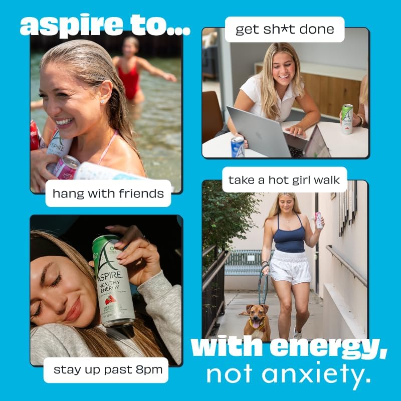 ASPIRE Fan Favorite Variety Pack — 80mg Natural Caffeine, Zero Sugar, Keto Friendly, 18 Pack
