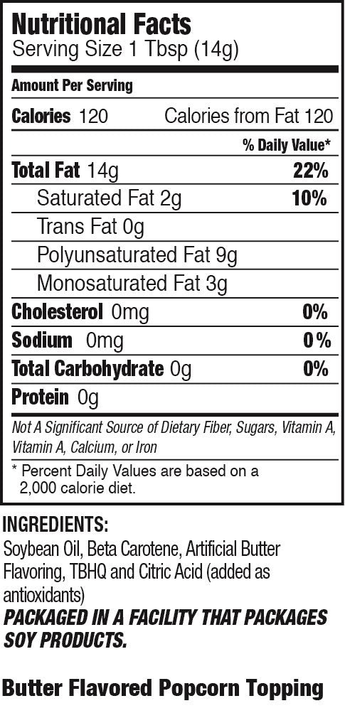 At-The-Movies-Popcorn Buttery Flavor Popcorn Topping (1 Gallon) – Movie Theater Butter Popcorn Oil, Vegan, Gluten Free