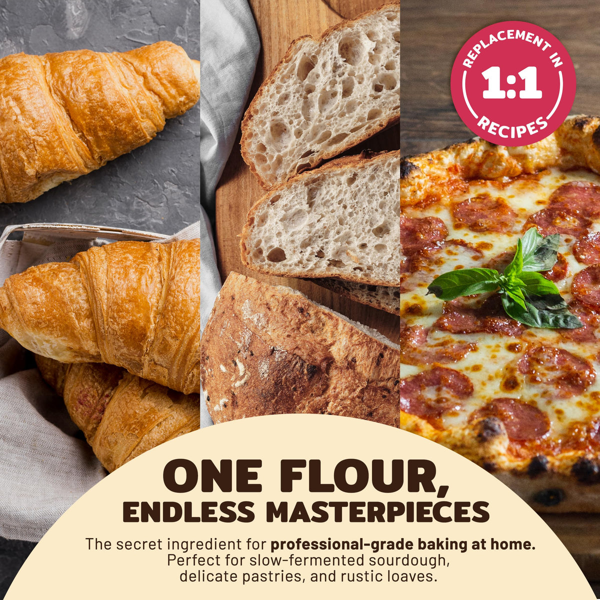 Aterra Mills T55 French All-Purpose Flour | Unbleached Bread Flour, 5kg