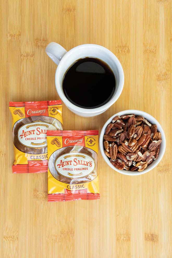 Aunt Sally's Creamy Classic Pralines – 12-Count Box | New Orleans Favorite Pecan Candy