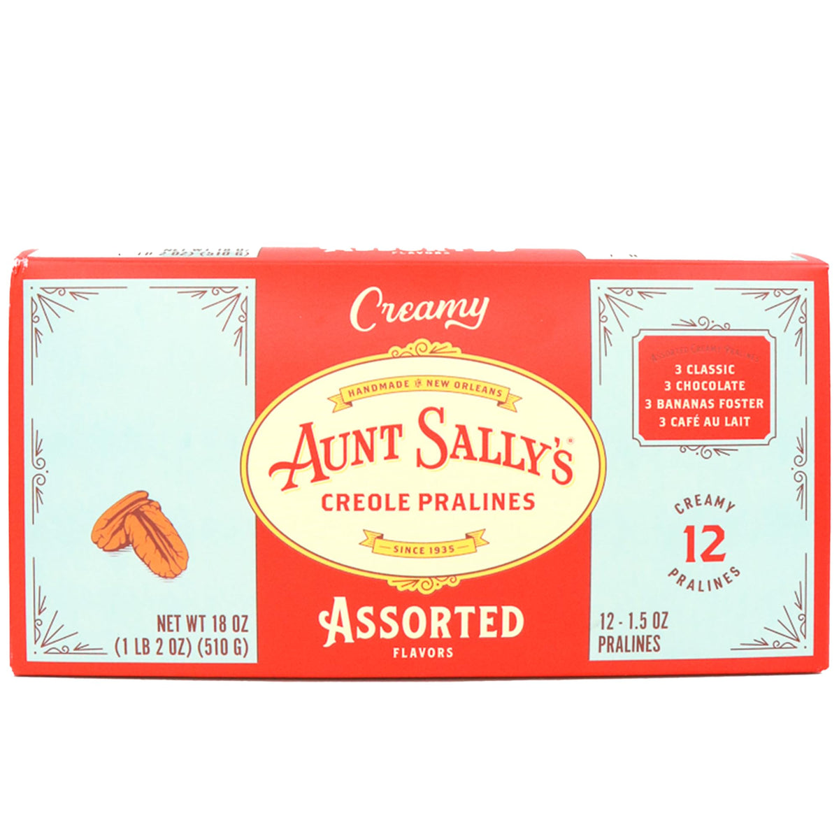Aunt Sally's Creamy Pralines – 12 Count Box | New Orleans' Most Famous Handmade Pecan Candy