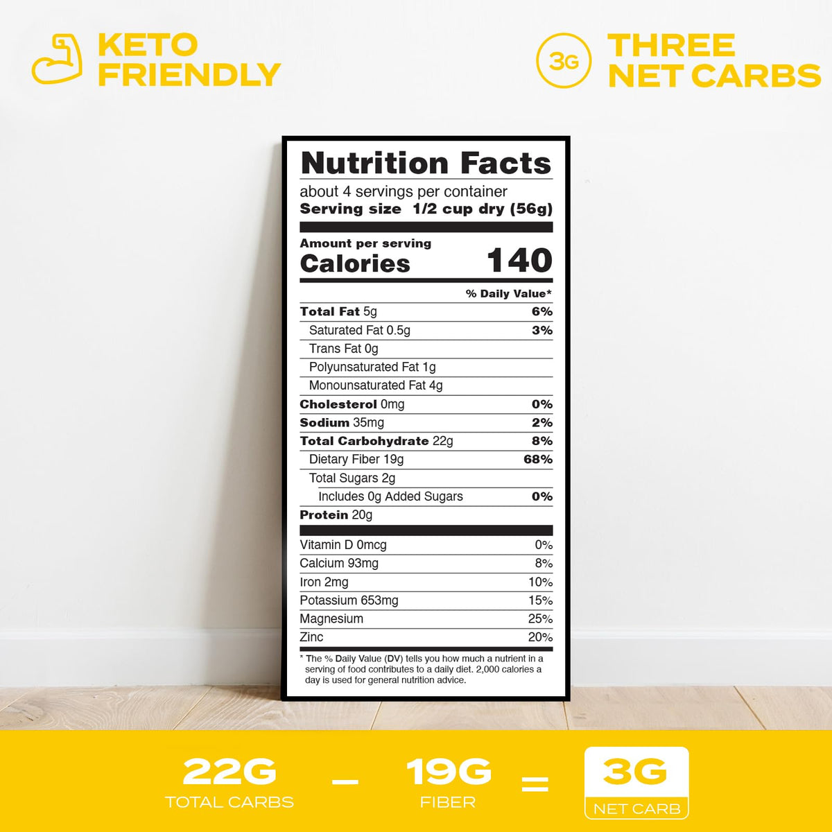 Aviate Keto Pasta Penne – Lupini Flour, 3g Net Carbs, 20g Protein, Gluten-Free (Pack of 3, 8oz)