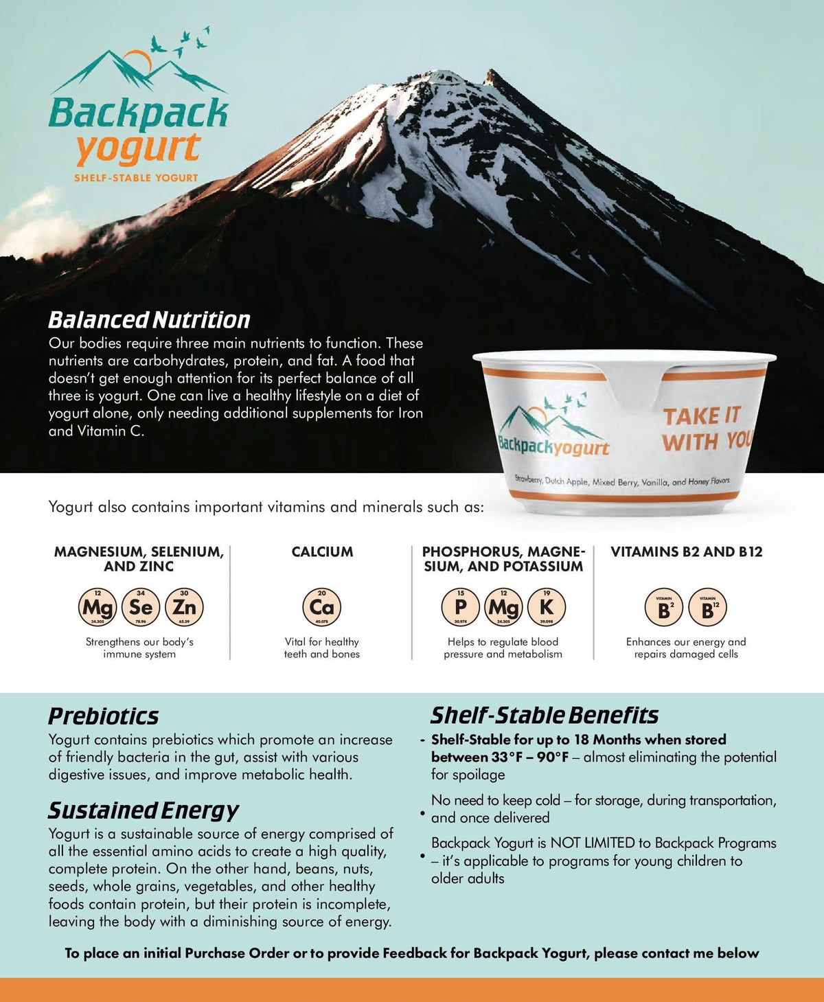 Backpack Yogurt Strawberry 4 oz. — Shelf-Stable Real Fruit Yogurt, Kosher, Gluten-Free, 48 Count