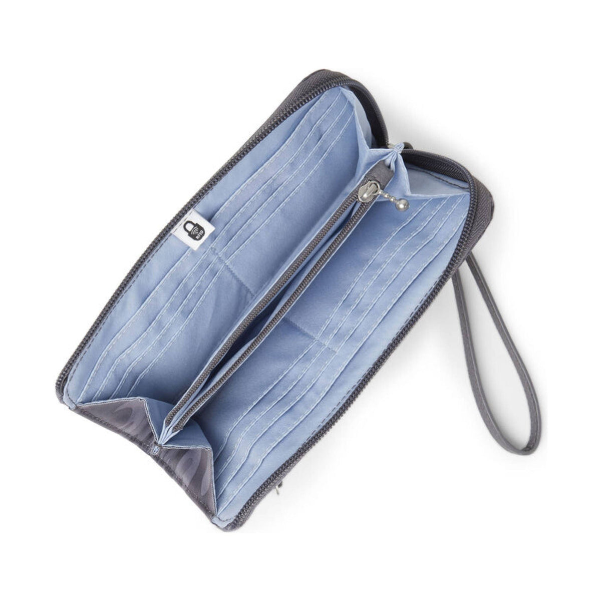 Baggallini Zip Around RFID Wallet - Grey Camo FINAL SALE