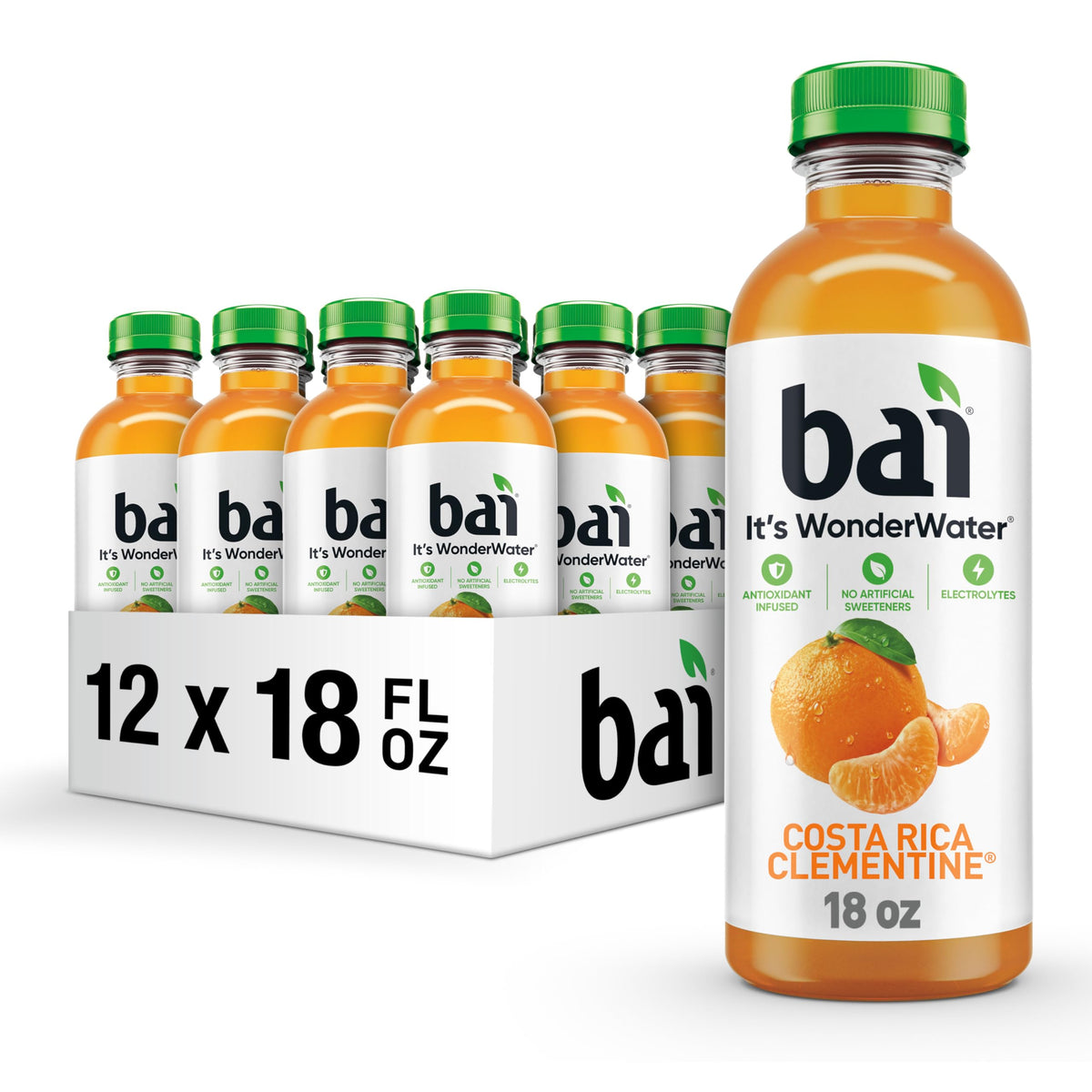 Bai Costa Rica Clementine Antioxidant Infused Water — 18 oz, 12 Pack