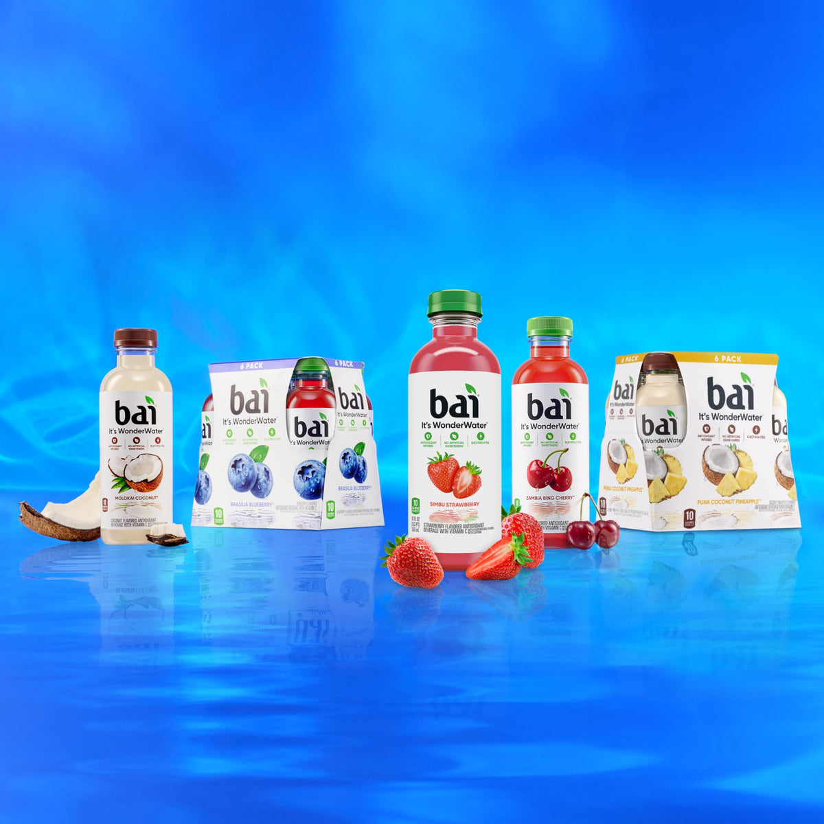 Bai Simbu Strawberry Antioxidant Infused Water – 18 Fl Oz Bottle, Pack of 12