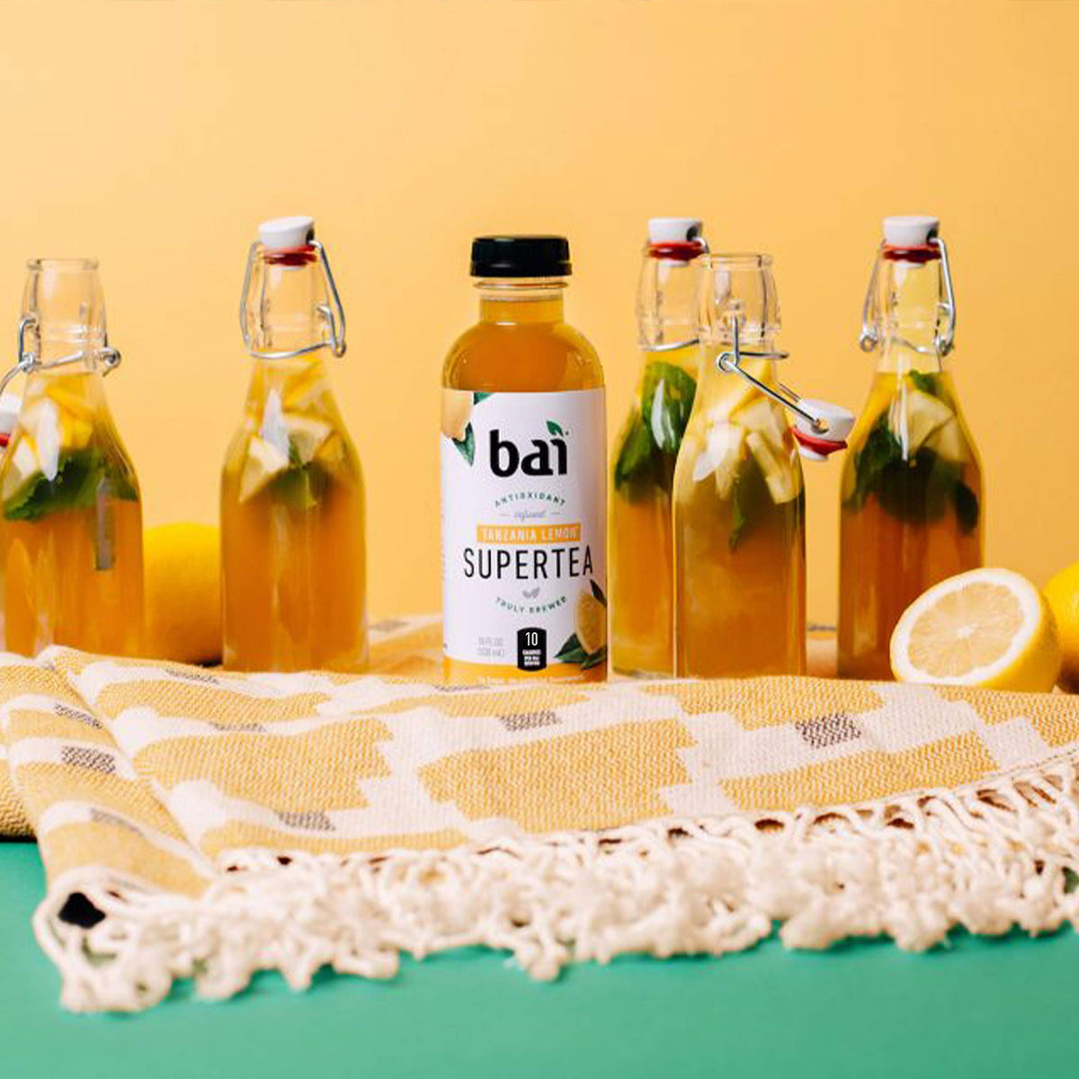 Bai Iced Tea Tanzania Lemon – Antioxidant Infused Supertea, Real Tea Blend, 18oz Bottles (12 Pack)