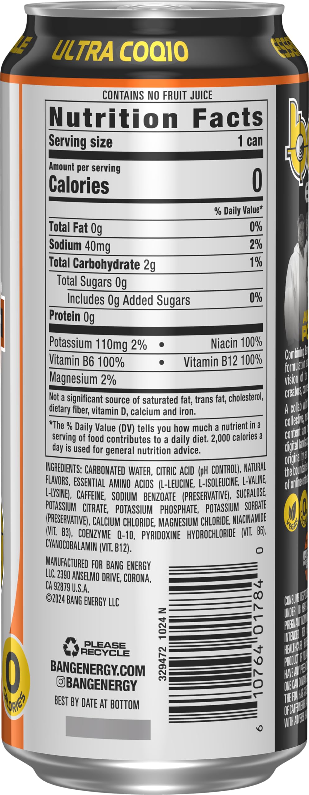 Bang Energy Any Means Orange – Sugar-Free 16oz Energy Drink