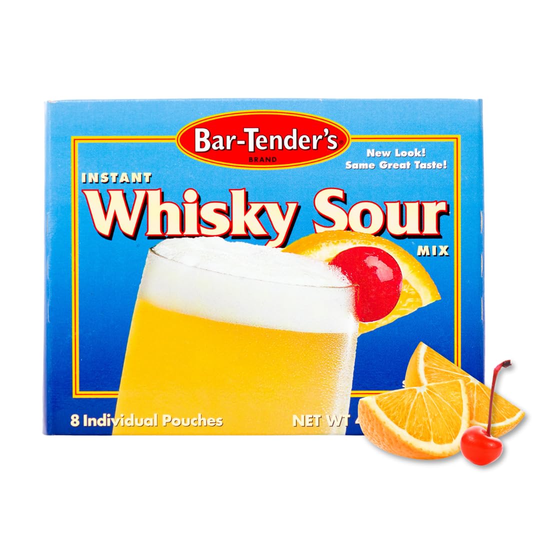 Bar-Tender's Brand Whiskey Sour Instant Cocktail Mix – 8 Count (Pack of 3)