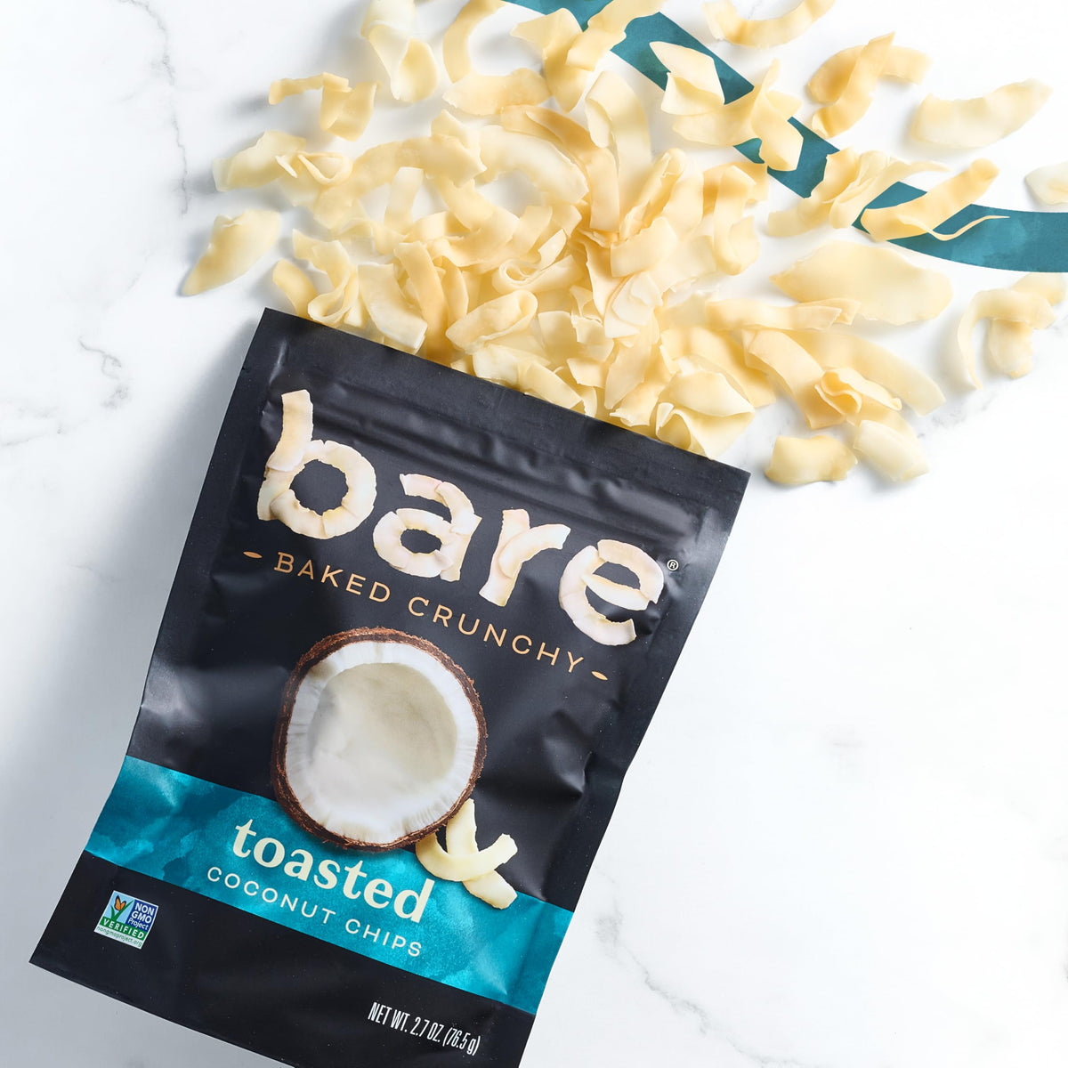 Bare Baked Crunchy Toasted Coconut – 6-Pack Crispy Snack, Gluten Free, Non-GMO