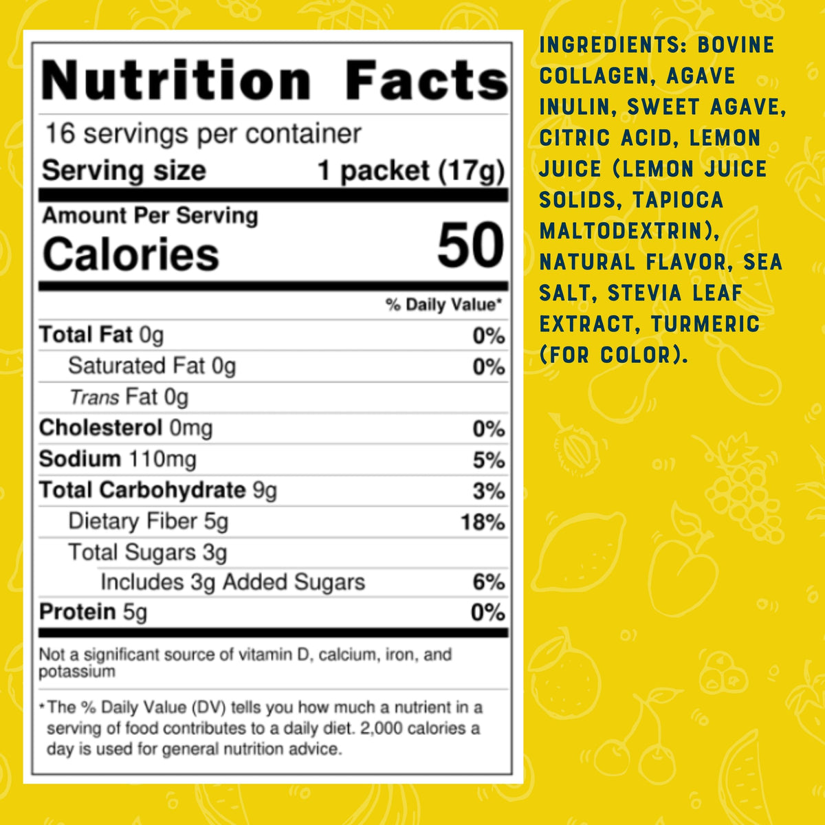 Bare Bones Lemonade Elevated Drink Mix - Light, Flavorful & Gluten-Free | Naturally Sweetened, On-the-Go Sticks, 16 Packets, 5g Protein