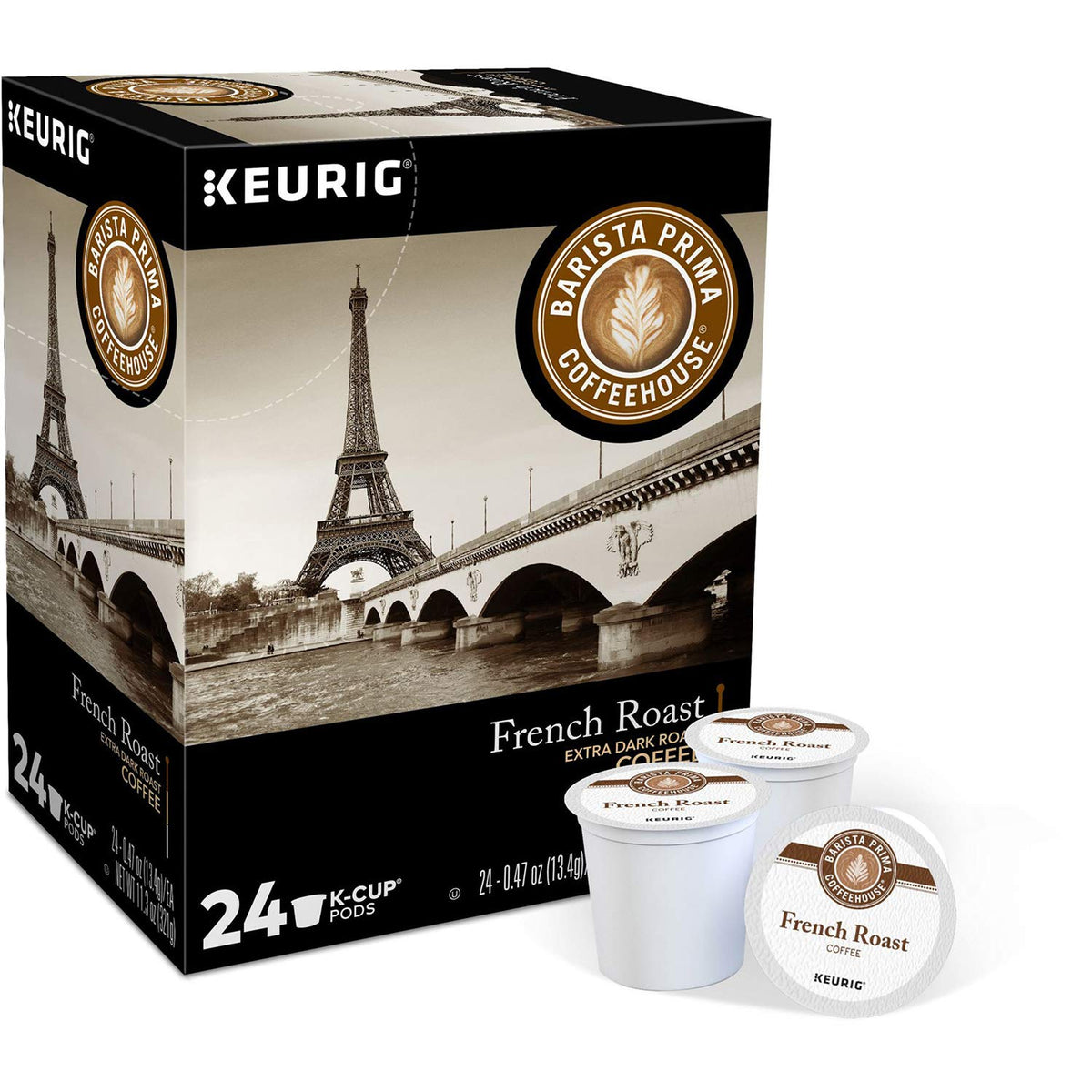 Barista Prima Coffeehouse Dark Roast Extra Bold K-Cups for Keurig Brewers – 96 Count