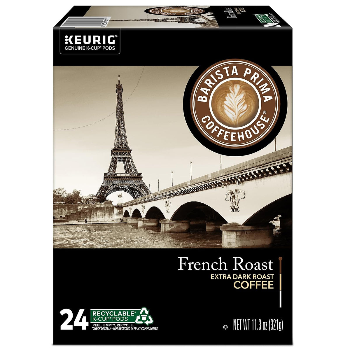 Barista Prima Coffeehouse French Roast K-Cups – 96 ct | Bold European-Style Coffee Pods