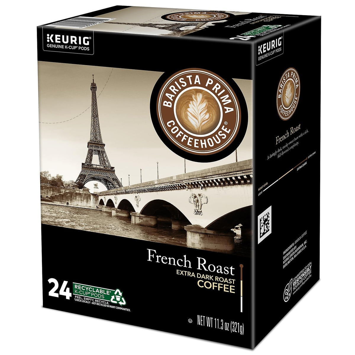 Barista Prima Coffeehouse French Roast K-Cups – 96 ct | Bold European-Style Coffee Pods