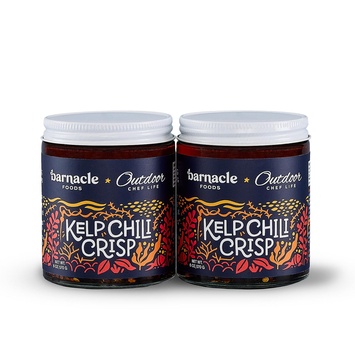 Barnacle Foods Kelp Chili Crisp — Medium Spice, 6 oz (Pack of 2) — Made in Alaska