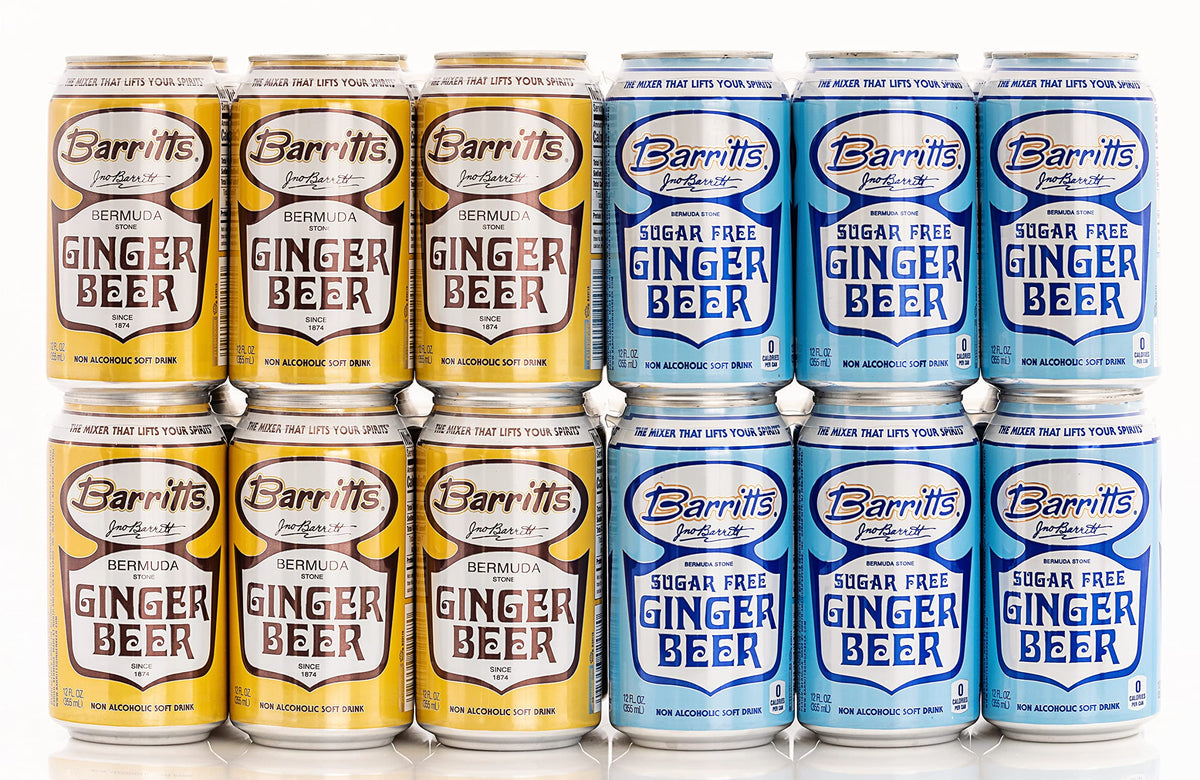 Barritt's Sugar Free Ginger Beer – Zero Sugar Mixer for Cocktails (12 Pack, 12 oz Cans)