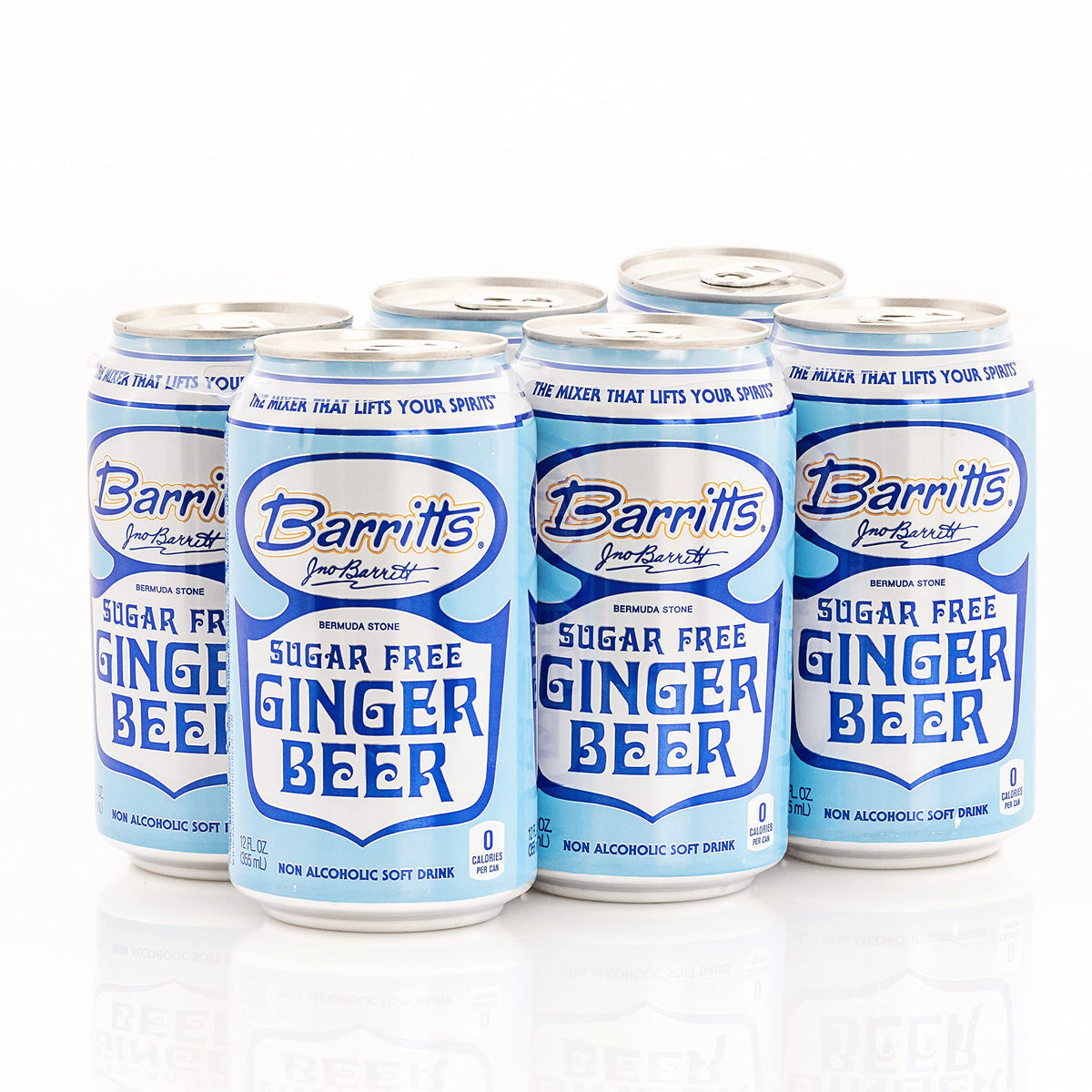 Barritt's Sugar Free Ginger Beer – Zero Sugar Mixer for Cocktails (12 Pack, 12 oz Cans)
