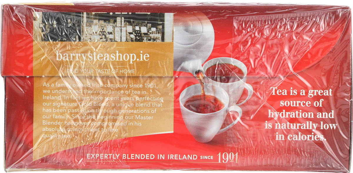 Barry's Tea Gold Blend Irish Tea – 80 Count Pack of 3 | 100% Natural, No Additives
