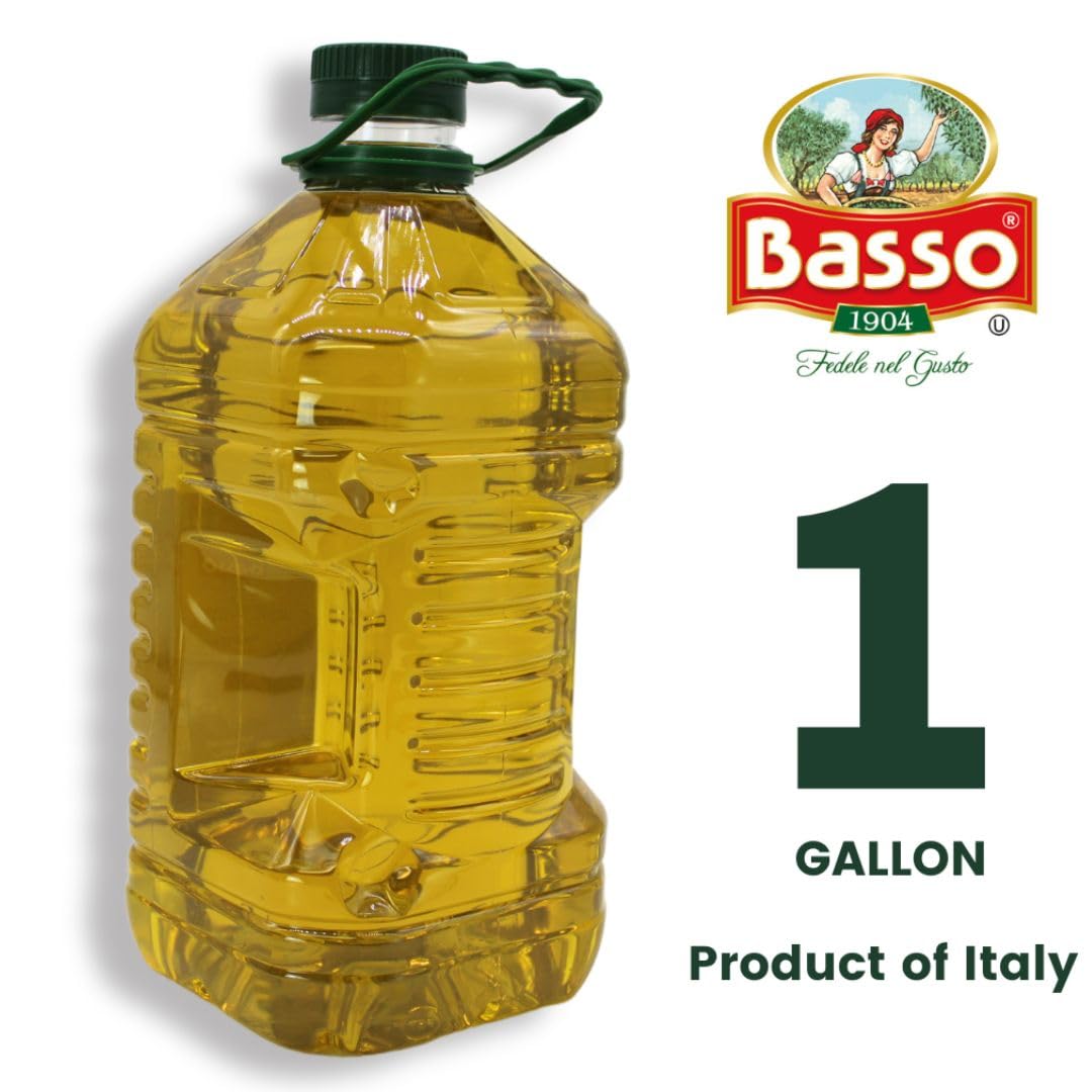 BASSO 1904 Black Truffle Infused Oil – Bulk 1 Gallon (3.785L) | Italian EVOO, Non-GMO, Expeller-Pressed