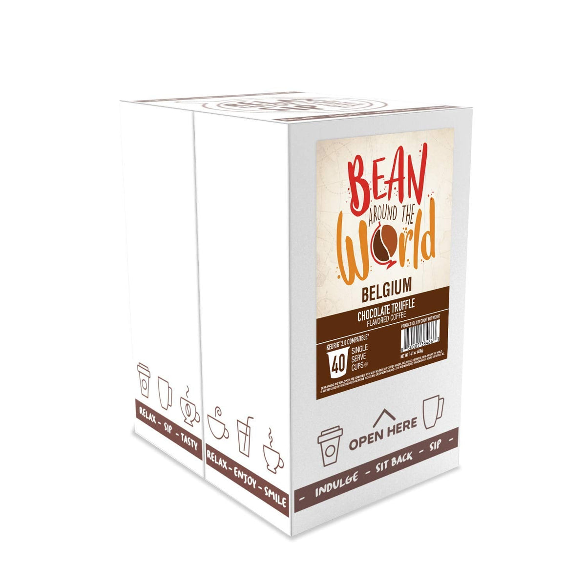 Bean Around The World Chocolate Truffle Coffee Pods - 40 Ct, Keurig 2.0 Compatible